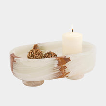 Load image into Gallery viewer, Marble Oval Bowl With Stand