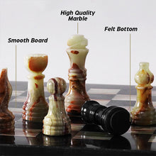 Load image into Gallery viewer, Marble 25cm Chess Set Black & Green