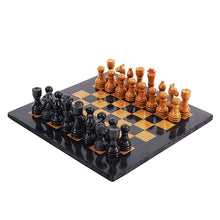 Load image into Gallery viewer, Marble 38cm Chess Set - Black & Golden