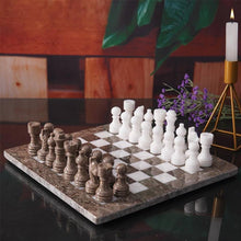 Load image into Gallery viewer, Marble 30cm Chess Set - Oceanic & White