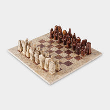 Load image into Gallery viewer, Marble 38cm Chess Set - Coral & Red