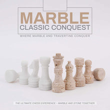 Load image into Gallery viewer, Chess Figures - Travertine and White