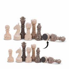 Load image into Gallery viewer, 38cm Chess Set With Storage Box -  Oceanic & Travertine