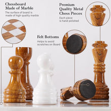 Load image into Gallery viewer, Marble 38cm Chess Set With Storage Box - White & Red