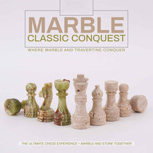 Load image into Gallery viewer, Chess Figures - Travertine and Green