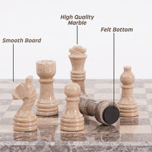 Load image into Gallery viewer, Marble 25cm Chess Set Oceanic & Verona