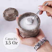 Load image into Gallery viewer, Marble Single Salt Cellar With Spoon