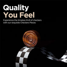 Load image into Gallery viewer, Checkers Figures - Red & Travertine