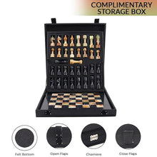 Load image into Gallery viewer, 30cm Chess Set With Storage Box - Black & Green