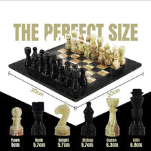 Load image into Gallery viewer, 30cm Chess Set With Storage Box - Black & Green