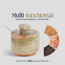 Load image into Gallery viewer, Marble Single Salt Cellar With Spoon