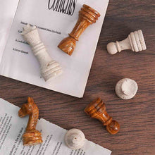 Load image into Gallery viewer, Chess Figures - Travertine and Red