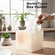 Load image into Gallery viewer, Marble Tissue Box Holder - Square