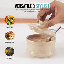 Load image into Gallery viewer, Marble Salt Cellar With Lid & Spoon