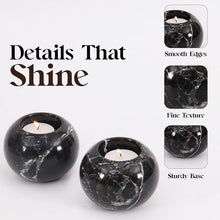 Load image into Gallery viewer, Set Of 2 Tealight Candle Holder Black