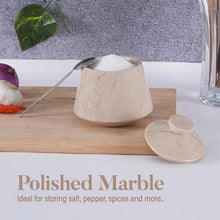Load image into Gallery viewer, Marble Big Tumbler Salt Cellar