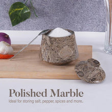 Load image into Gallery viewer, Marble Big Tumbler Salt Cellar