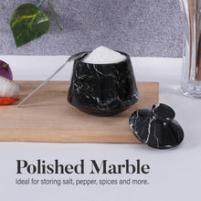 Load image into Gallery viewer, Marble Big Tumbler Salt Cellar