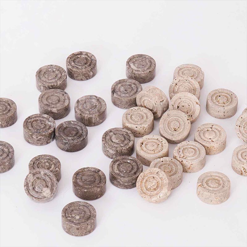 Checkers Figures - Oceanic & Travertine – Marbliss Homewares
