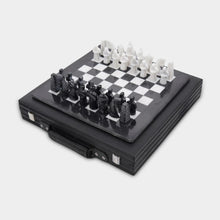 Load image into Gallery viewer, Marble 38cm Chess Set - Black & White