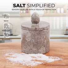Load image into Gallery viewer, Marble Single Salt Cellar With Spoon