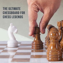 Load image into Gallery viewer, Marble 38cm Chess Set With Storage Box - White & Red