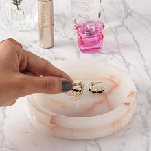 Load image into Gallery viewer, Marble Round Jewelry Tray
