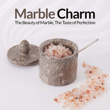 Load image into Gallery viewer, Marble Single Salt Cellar With Spoon