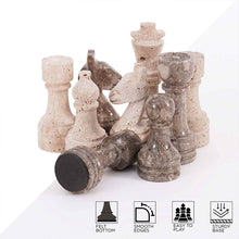 Load image into Gallery viewer, Chess Figures - Travertine and Oceanic