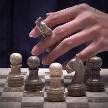 Load image into Gallery viewer, 30cm Chess Set With Storage Box - Travertine & Oceanic