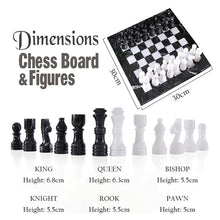 Load image into Gallery viewer, 30cm Chess Set With Storage Box - Black Zebra & White