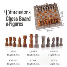 Load image into Gallery viewer, 30cm Chess Set With Storage Box - Oceanic & Red