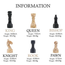 Load image into Gallery viewer, Marble 38cm Chess Set - Black & Coral