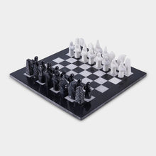 Load image into Gallery viewer, Marble 38cm Chess Set - Black & White