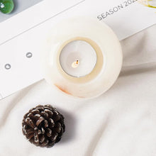 Load image into Gallery viewer, Marble Tea Light Candle Holder Set of 2 - White Onyx