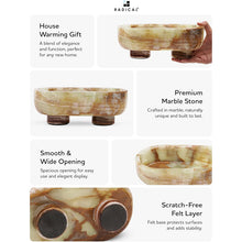 Load image into Gallery viewer, Marble Oval Bowl With Stand