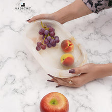 Load image into Gallery viewer, Marble Oval Tray with Stand