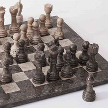 Load image into Gallery viewer, 38cm Chess Set With Storage Box -  Oceanic & Travertine