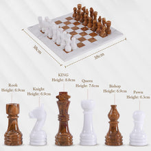Load image into Gallery viewer, Marble 38cm Chess Set With Storage Box - White & Red