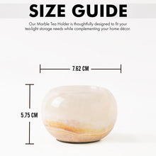Load image into Gallery viewer, Marble Tea Light Candle Holder Set of 2 - White Onyx
