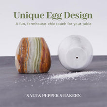 Load image into Gallery viewer, Salt and Pepper Egg Shape Set Of 2