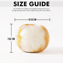 Load image into Gallery viewer, Marble Tea Light Candle Holder Set of 2 - White Onyx