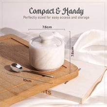 Load image into Gallery viewer, Marble Single Salt Cellar With Spoon