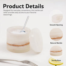 Load image into Gallery viewer, Marble Salt Cellar With Spoon