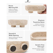 Load image into Gallery viewer, Marble Oval Bowl With Stand