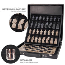 Load image into Gallery viewer, Marble 38cm Chess Set - Oceanic & Black