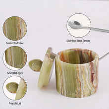 Load image into Gallery viewer, Marble Single Salt Cellar With Spoon