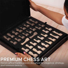 Load image into Gallery viewer, 38cm Chess Set With Storage Box -  Oceanic & Travertine