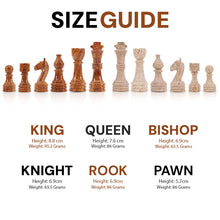 Load image into Gallery viewer, 38cm Chess Set With Storage Box - Travertine & Red