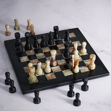 Load image into Gallery viewer, Marble 25cm Chess Set Black & Green